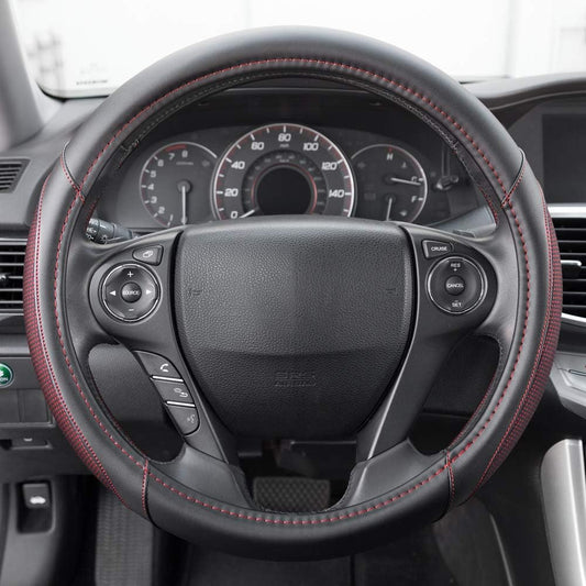 MotorTrend gepunktete Polyester Comfort Grip Lenkradabdeckung (Fits 14.5' - 15.5')