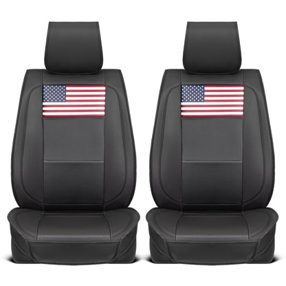 MotorBox American Flag Seat Abdeckungen für LKW, Autos und SUV - Napa Leder US Car Seat Abdeckungen American Flag Truck Zubehör - Car Seat Abdeckung Patriotic American Flag Car Zubehör Autositz Protektor