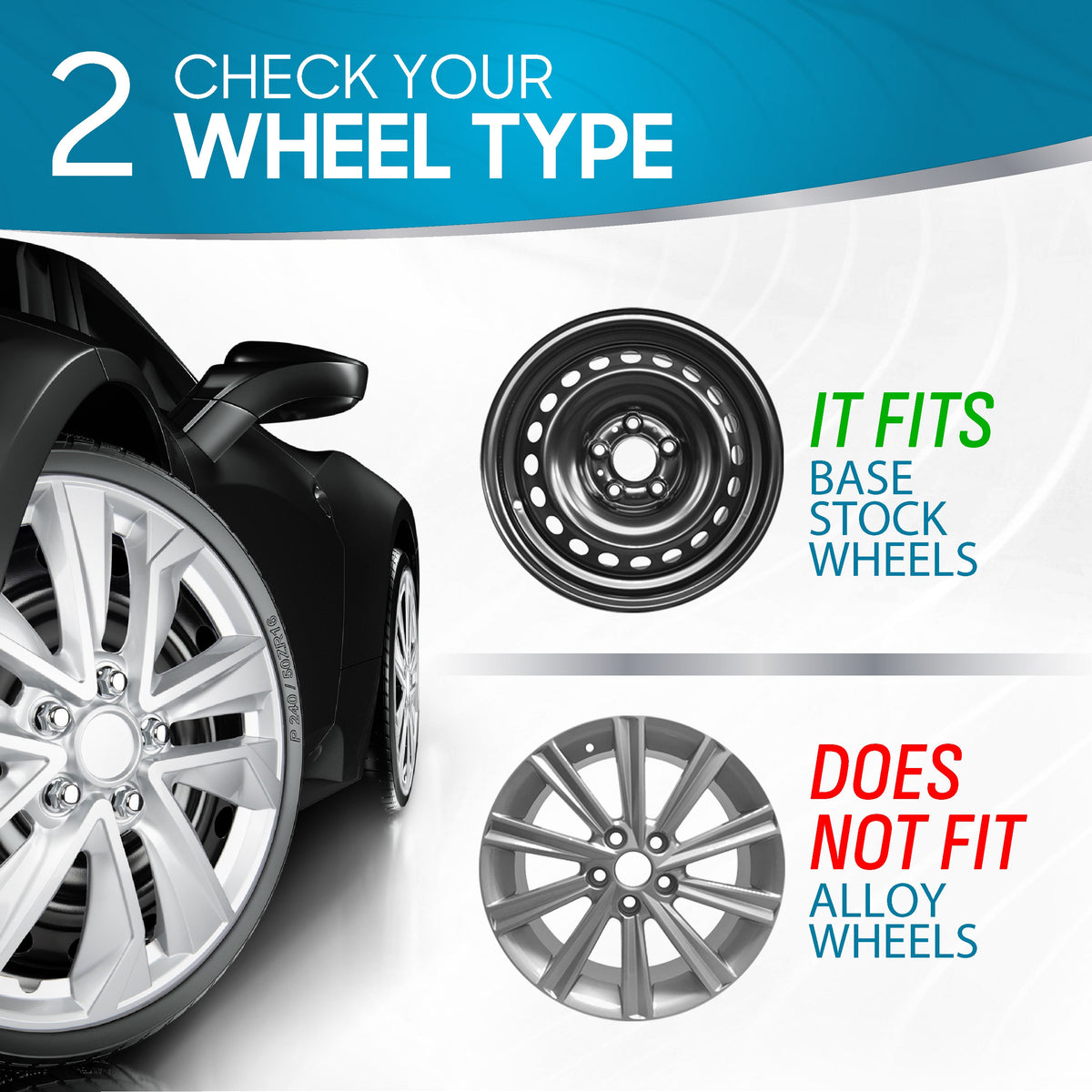 BDK 40,6 cm Hubcaps Set von 4 - OEM Ersatz Snap-On Wheel Rim Covers - Universal Fit Car Wheel Cover für Autos, LKW, SUV, Vans langlebig ABS Silber 10-Spoke Hub-Cap Car Zubehör Außen