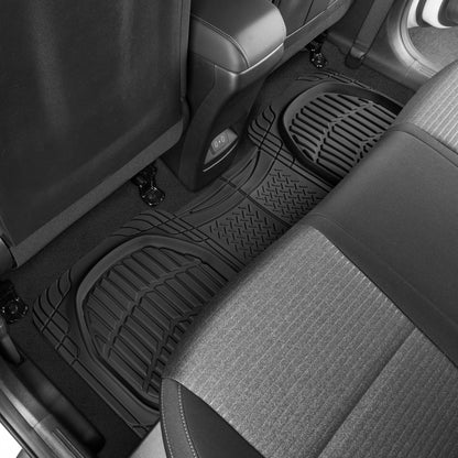 MotorTrend PRO920 Deep Dish Rear Floor Matts - Heavy Duty, All Weather, Trimm to Fit