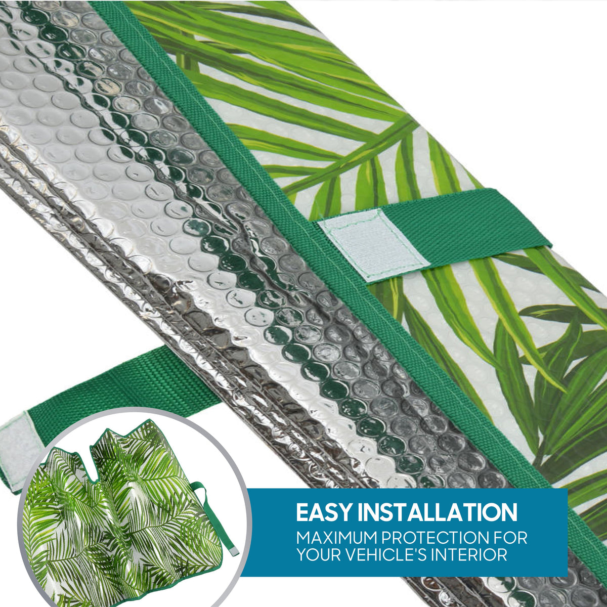 BDK Tropical verlässt Front Windschutzscheibe Sonnenschirm (58' x 28')