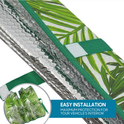 BDK Tropical verlässt Front Windschutzscheibe Sonnenschirm (58' x 28')