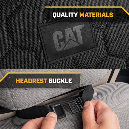 CAT Hex Leinen Vordersitzbezüge - Heavy Duty - Black