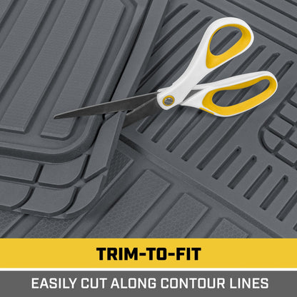 CAT 3-Stück ToughLiner Vorderbodenmatten und Hinterbodenmatten - Heavy Duty, All Weather, Trimmen, um zu passen