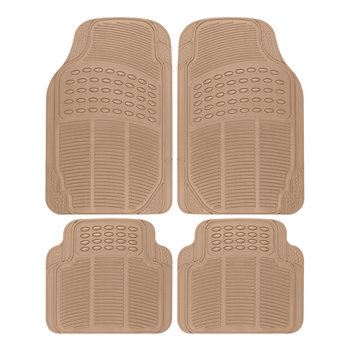 BDK 4-Piece Cushioned Grip Pad Vorderbodenmatten und hintere Bodenmatten - Heavy Duty, All Weather, Trimmen Sie, um zu passen