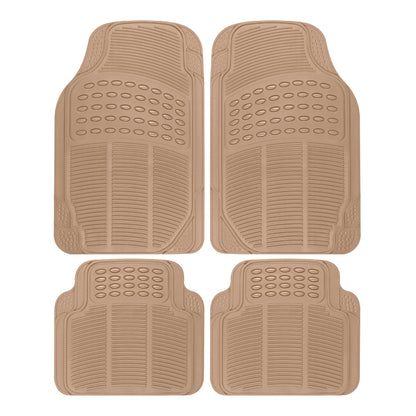BDK 4-Piece Cushioned Grip Pad Vorderbodenmatten und hintere Bodenmatten - Heavy Duty, All Weather, Trimmen Sie, um zu passen