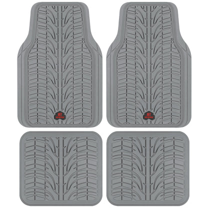 MotorTrend 4-Piece Grand Prix Reifenlaufflächen-Frontbodenmatten und Hinterbodenmatten - Heavy Duty, All Weather, Trimm to Fit