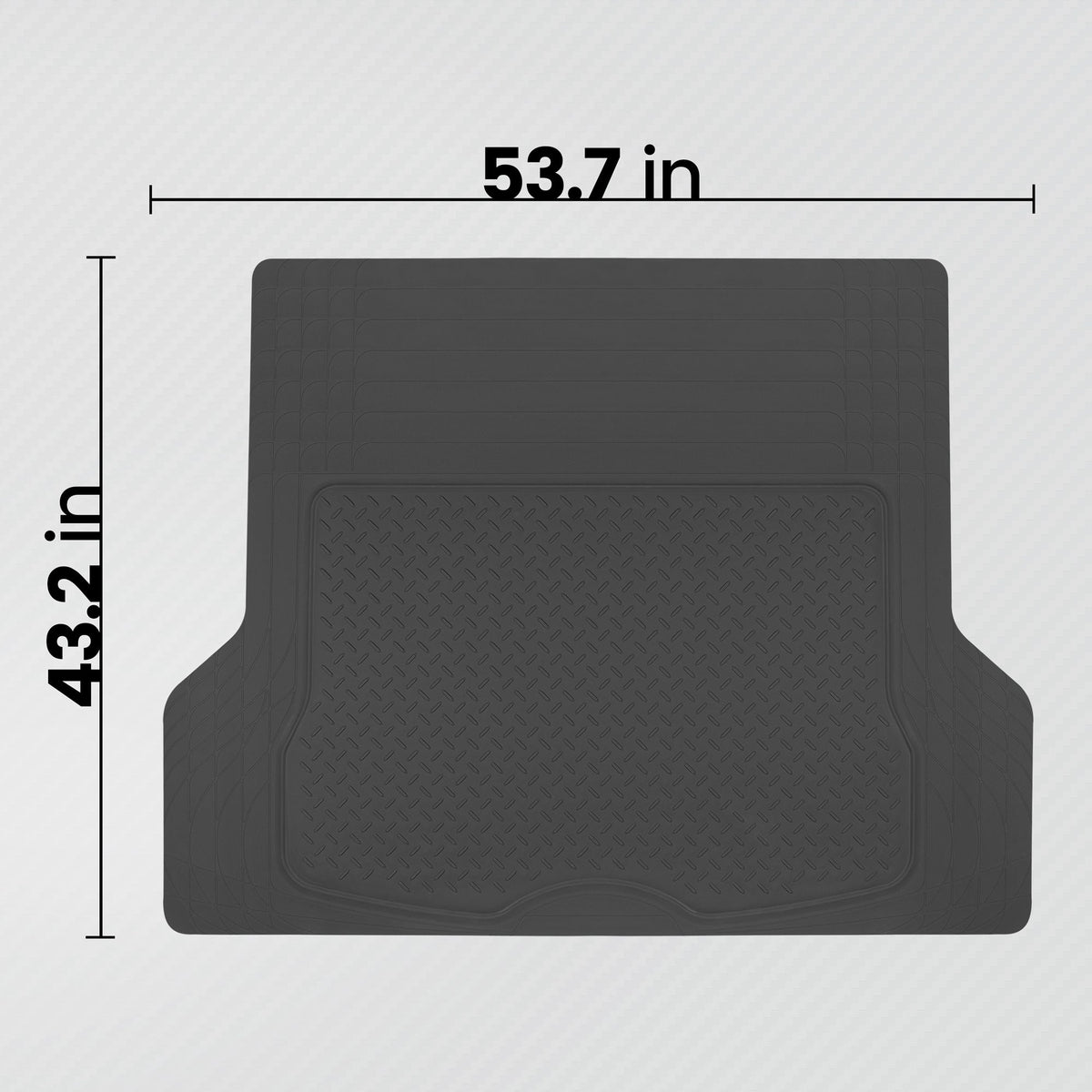 BDK Trunk / Cargo Rubber Liner - Heavy Duty, All Weather, Trim to Fit (53.8 'x 43.2')