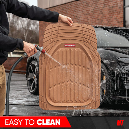 MotorTrend 4-Piece 3-Rows FlexTough Deep Dish Vorderbodenmatten, Mittelbodenmatten und Hinterbodenmatte