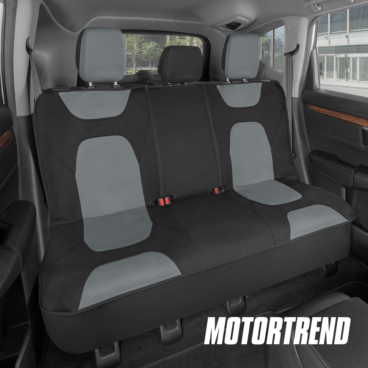 MotorTrend AquaShield Wasserdichte Zwei-Tone Neopren Rücksitz Abdeckungen