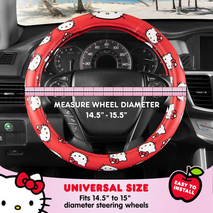 Carbella Sanrio Hello Kitty Original Lenkrad Abdeckung (Fits 14.5' - 15')