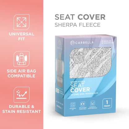 Carbella 2-Pack Plüsch Sherpa Fleece Vordersitzbezüge