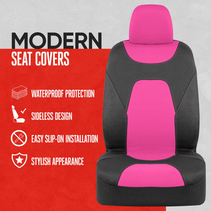 MotorTrend 2-Pack AquaShield Wasserdicht Zwei-Tone Neopren-Vordersitzabdeckungen