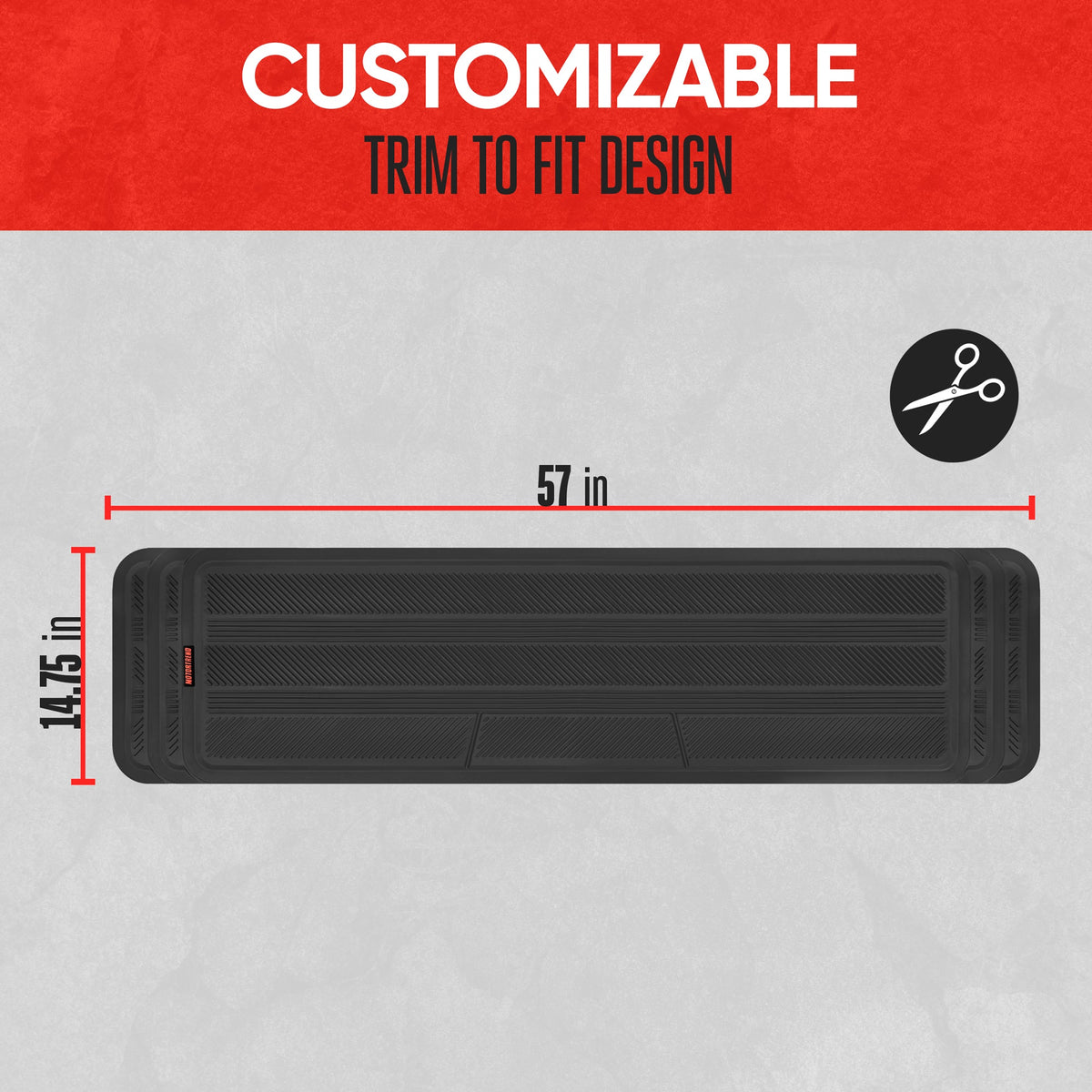 MotorTrend WeatherPlus Gummibodenläufer - Heavy Duty, All Weather, Trim to Fit (57' x 14.75')