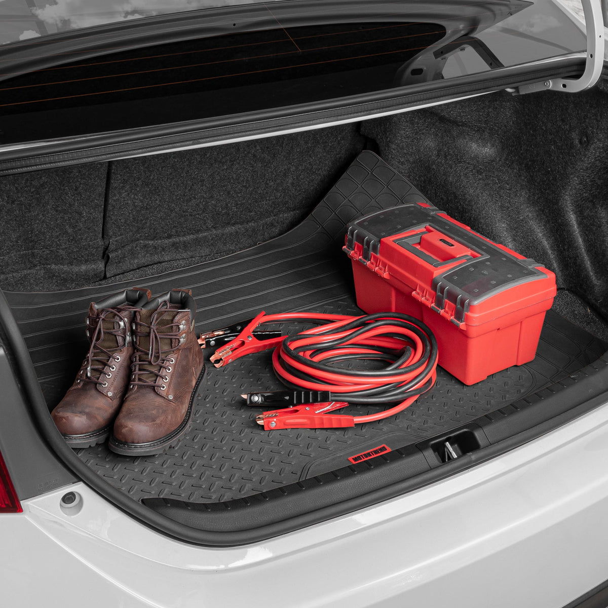 Motor Trend Heavy Duty Utility Cargo Liner Bodenmatten für Auto-Truck-SUV, Universal Trimmable to Fit, Faltbar, Cargo & Trunk All Weather Protection (Mehrere Farben)