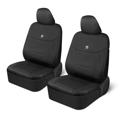 C&C Napa Ledertasche 2 Vordersitze - Faux Leder Auto Sitzprotektoren für Autos & LKW - UV-resistent, leicht zu reinigen, semi-universal fit - Stilvolles Küstendesign für Sommer Auto Interior Upgrade