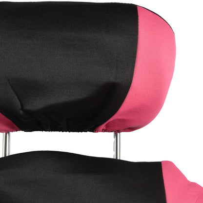 BDK 12-Piece Hot Pink Heels Vordersitzbezüge, Rücksitzbezüge, Sitzgurtpads und Lenkradbezüge (Fits 14.5' - 15.5')