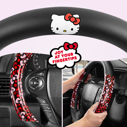 Carbella Sanrio Hello Kitty Bows Lenkradabdeckung (Fits 14.5' - 15')