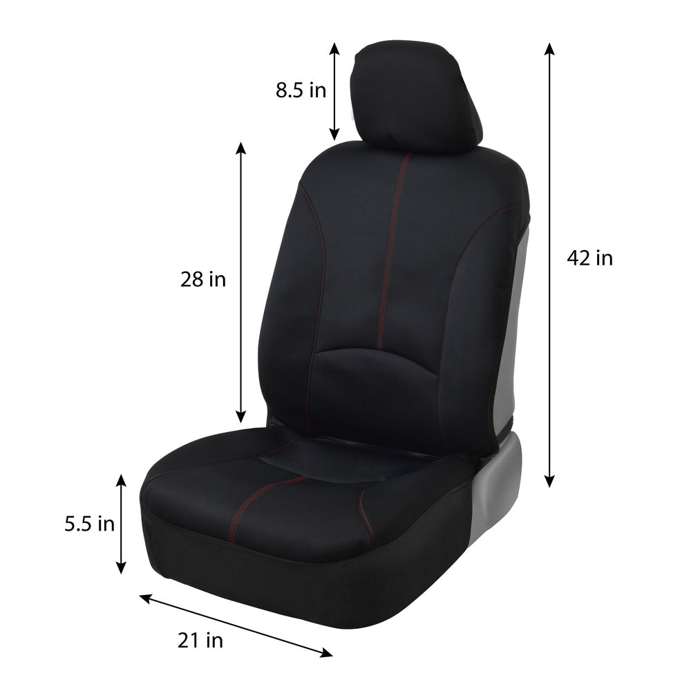 MotorTrend 2-Pack SpillGuard Wasserdichte Neopren-Vordersitzabdeckungen