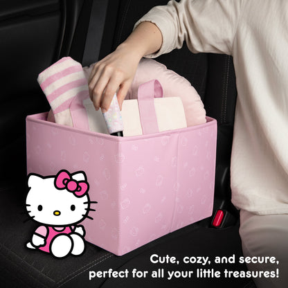 Sanrio Hello Kitty Car Trunk Organizer und Lagerbehälter - Zusammenklappbare einfache Kompartiment bequeme Schwerlast, Fold Up für einfache Aufbewahrungsbox, Automotive Seat Cargo Groceries Tools - 12,5L x 12,5W x 9H