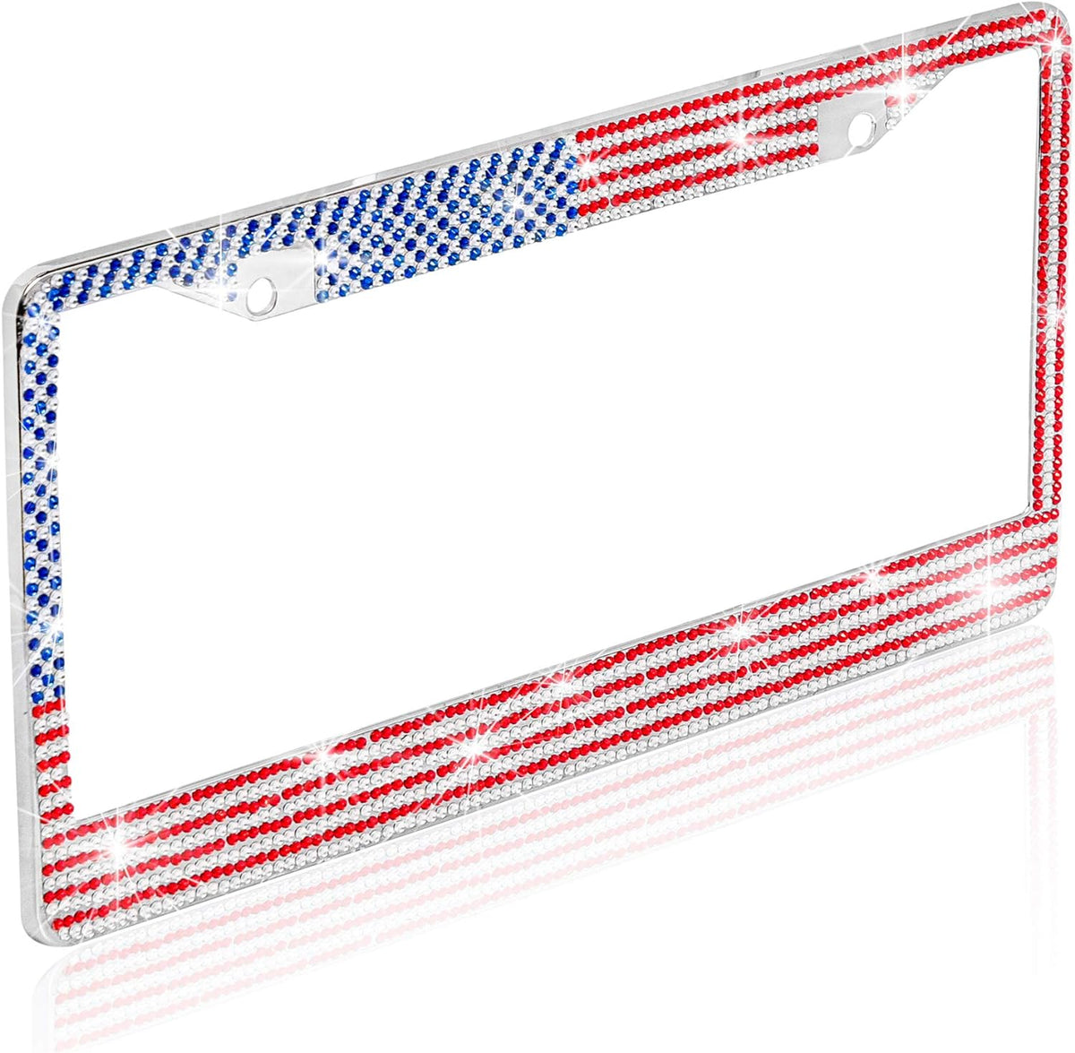 BDK Heavy Duty Rust-Proof Stainless-Steel Metallplattiertes Kennzeichen Rahmen Universalgröße für PKW SUV