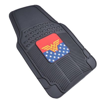 BDK Armored Super Hero Car Floor Matts - Offiziell lizenzierte DC Comics - All Weather Heavy Duty Auto Interieur Liners für Auto Truck Van SUV (Mehrere Stile)