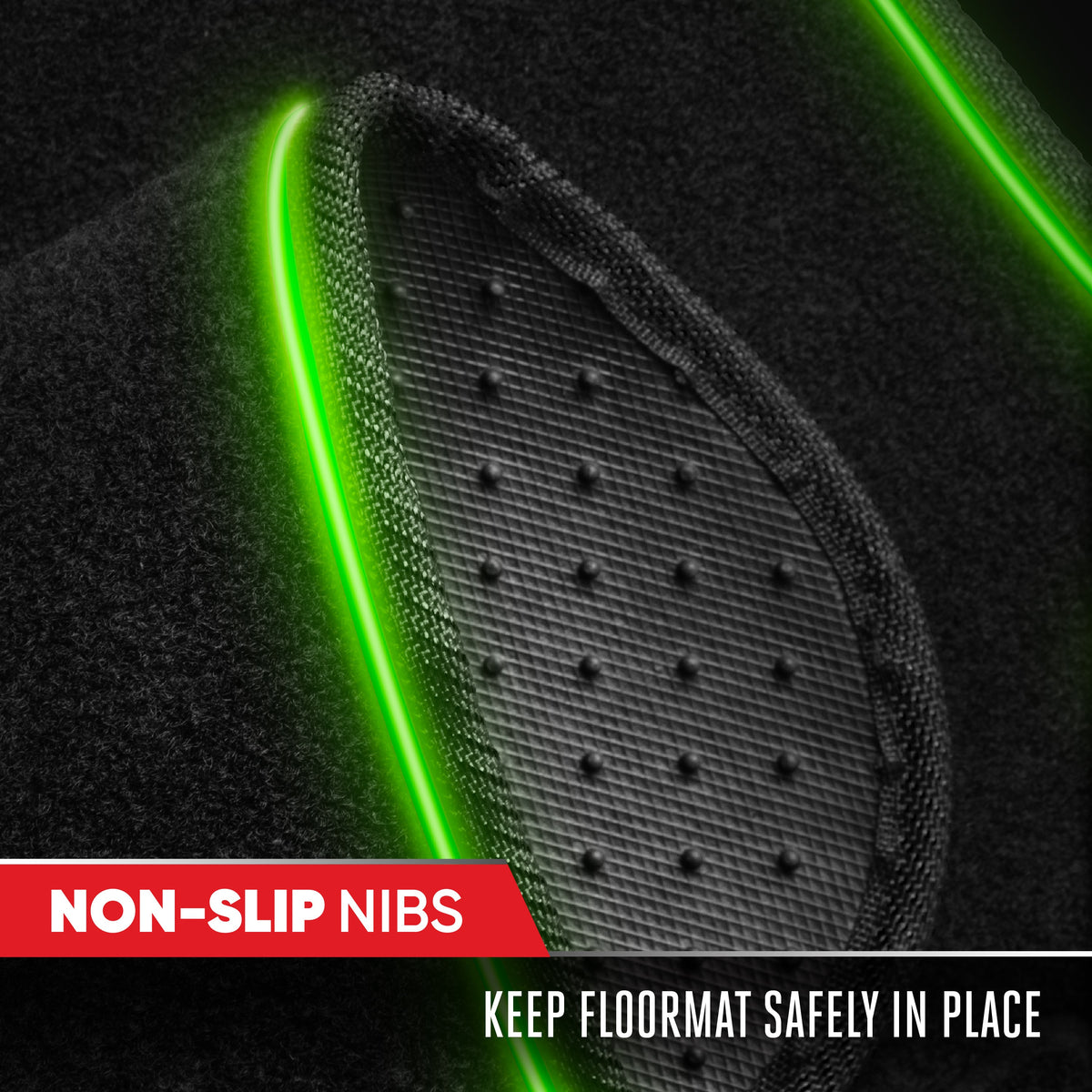 MotorTrend 2-Piece RGB LED Front Floor Matts, 16 Farben 4 Lichtmodi