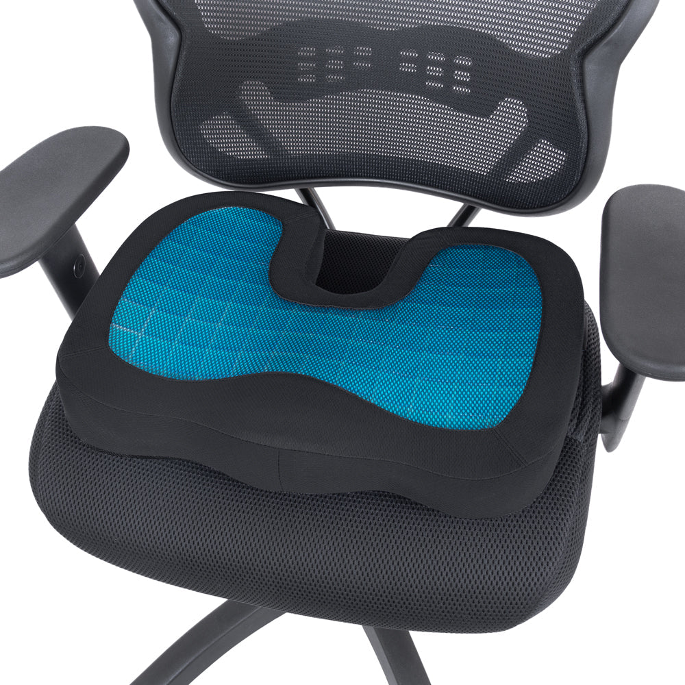 Motor Trend Kühlung Auto Lumbal Support Cushion - Hergestellt mit Memory Foam für maximale Coccyx Komfort & Rücken Tailbone Schmerzlinderung, ideal für Auto- und Bürostühle (MTCG-100)
