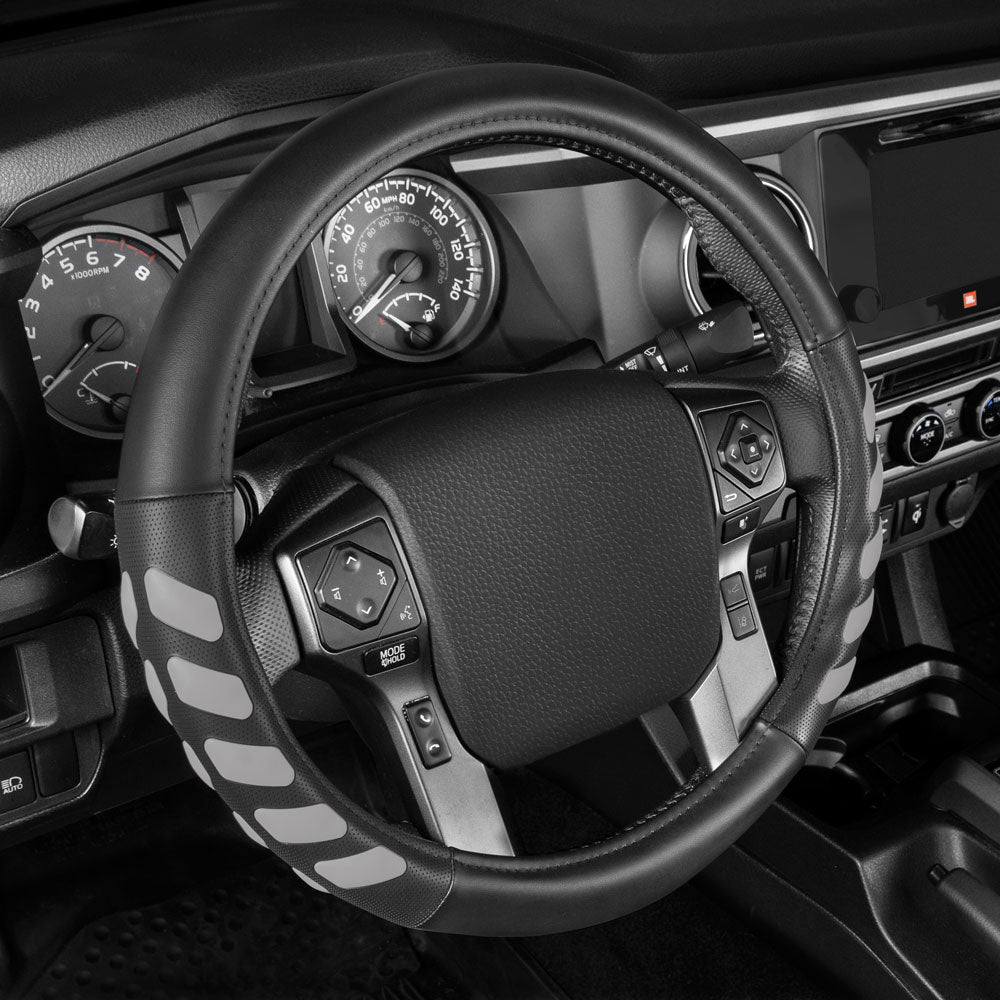 CAT UltraSport Faux Leather Steering Wheel Abdeckung für Wohnmobile, Semi-Trucks, LKW und Big Rigs L (15,5' - 16,5')