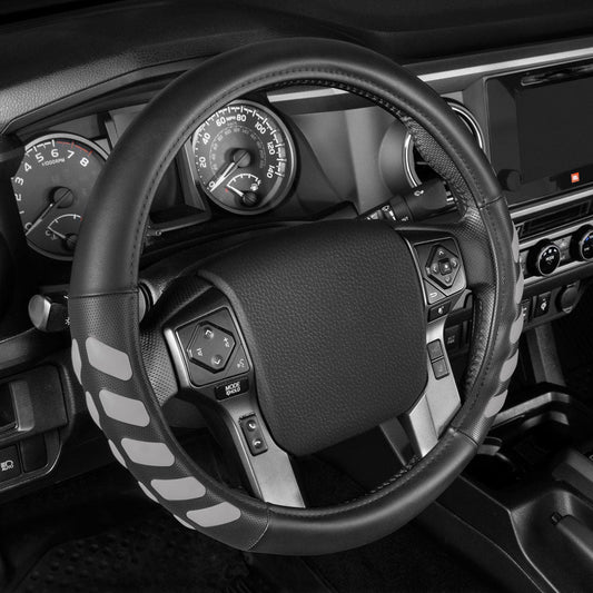 CAT UltraSport Faux Leather Steering Wheel Abdeckung für Wohnmobile, Semi-Trucks, LKW und Big Rigs L (15,5' - 16,5')
