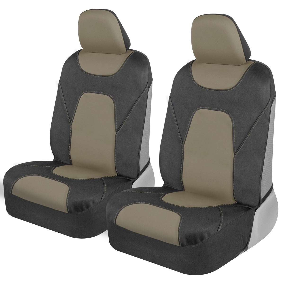 MotorTrend 2-Pack AquaShield Wasserdicht Zwei-Tone Neopren-Vordersitzabdeckungen