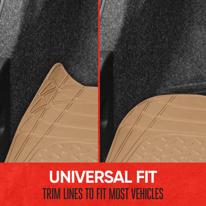 Motor Trend Heavy Duty Utility Cargo Liner Bodenmatten für Auto-Truck-SUV, Universal Trimmable to Fit, Faltbar, Cargo & Trunk All Weather Protection (Mehrere Farben)