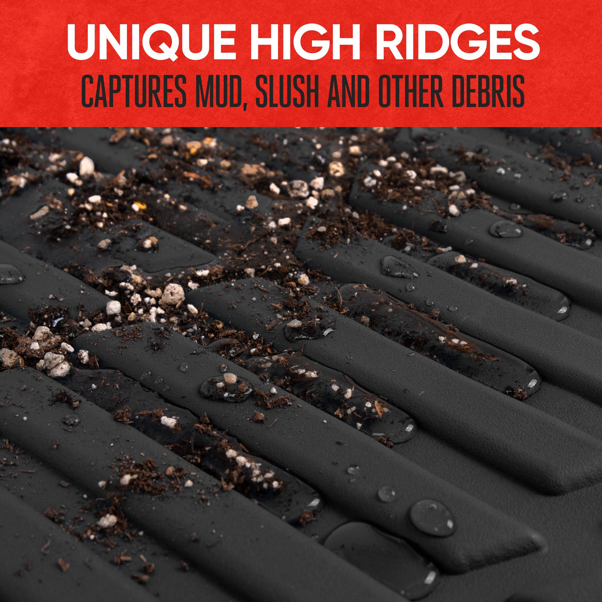 MotorTrend PRO920 Deep Dish Rear Floor Matts - Heavy Duty, All Weather, Trimm to Fit