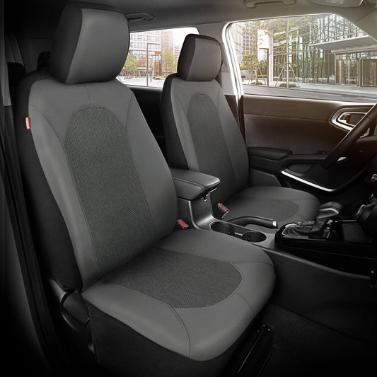 Motor Trend Kohle grau Autositz Abdeckungen Set - 2 Vordersitze - Spill-Proof Neopren CarSeat Cover Protector für Autos - Automotive Interior Car Zubehör für SUV & Kleine LKW - Semi Universal Fit