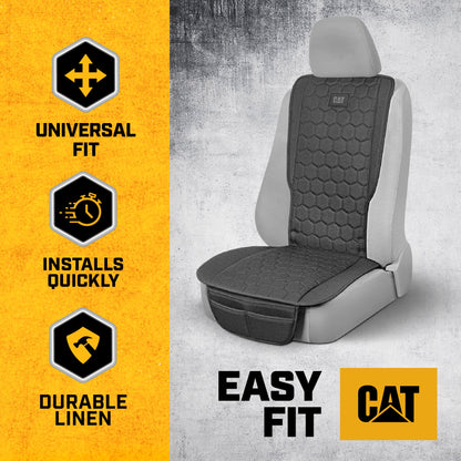 CAT Hex Leinen Vordersitzbezüge - Heavy Duty - Black