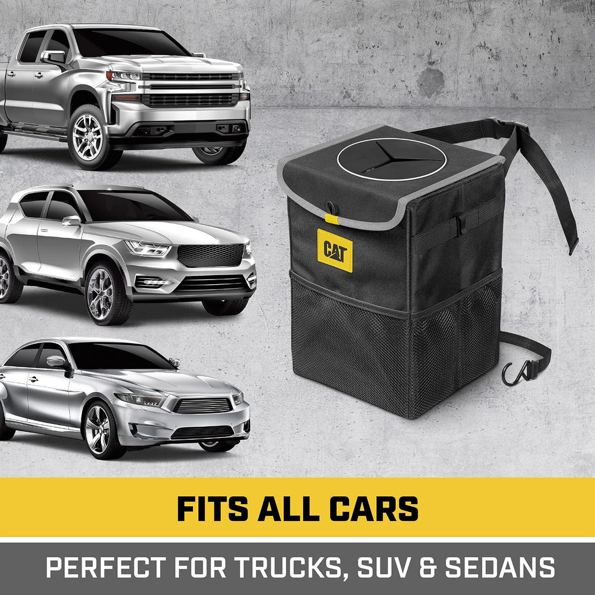 CAT Premium Car Trash Kann Mülleimer, Wasser-Proof & Leck-Proof (8' x 7,5' x 11,75')