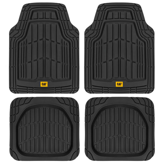 CAT 4-Piece ToughRide Gummi Vorderbodenmatten und Hinterbodenmatten - Heavy Duty, All Weather, Trimmen Sie, um zu passen