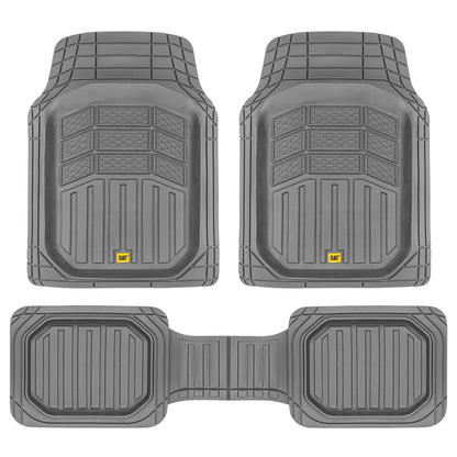 CAT 3-Piece Deep Dish Vorderbodenmatten und Hinterbodenmatten - Heavy Duty, All Weather, Trimm to Fit