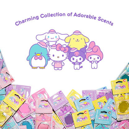 Hello Kitty und Freunde Car Air Freshener (Kuromi - Lavendel Boba Tee) Hängendes Gel Area Deodorizer, lang anhaltende Autodüfte Air Freshener, niedliches Automotive Sanrio Zubehör Dekor, 2-Pack