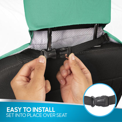 BDK UltraFit Waterpoof Car Seat Towel Cover, Black Trim - Waschbarer Schweißsitz-Protektor, ideal für Fitness-Studio-Surfen-Lauf-Crossfit, passt zu den meisten Auto-LKW Van und SUV (Mehrere Farben)