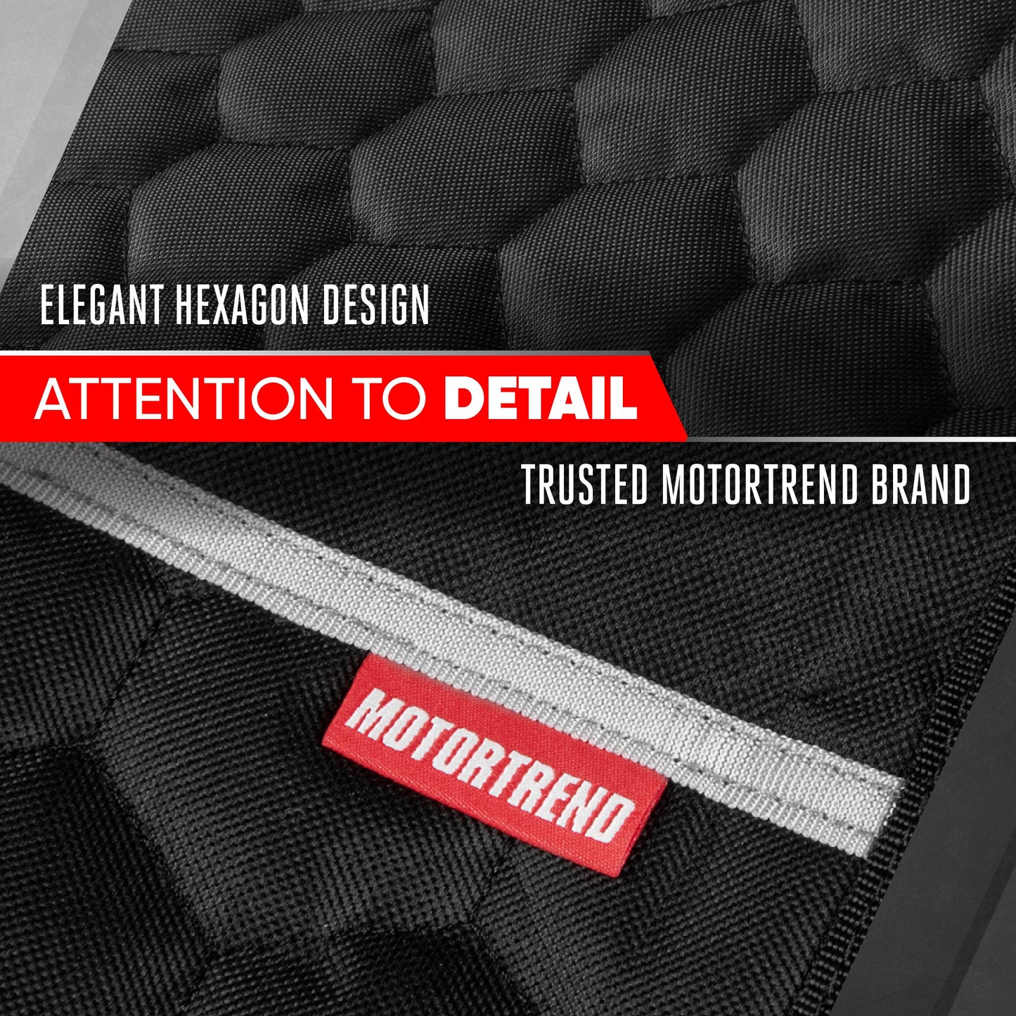 Motor Trend Dog Car Seat Cover für den Rücksitz - Wasserdichte, rutschfeste kratzfeste Rücksitz-Haustierbezug für Hunde - Universal Fit Dog Zubehör für Autos, LKW, SUV & Vans - Schwarz