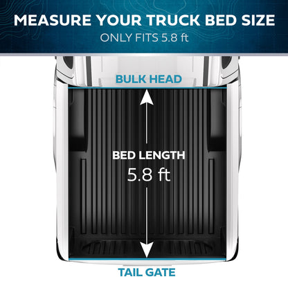 MotorBox USA Black American Flag Soft Roll-Up Retractable Tonneau Cover für Chevrolet Silverado 1500 (2007 - 2018), GMC Sierra 1500 (2007 - 2018) - 5,8' Bett