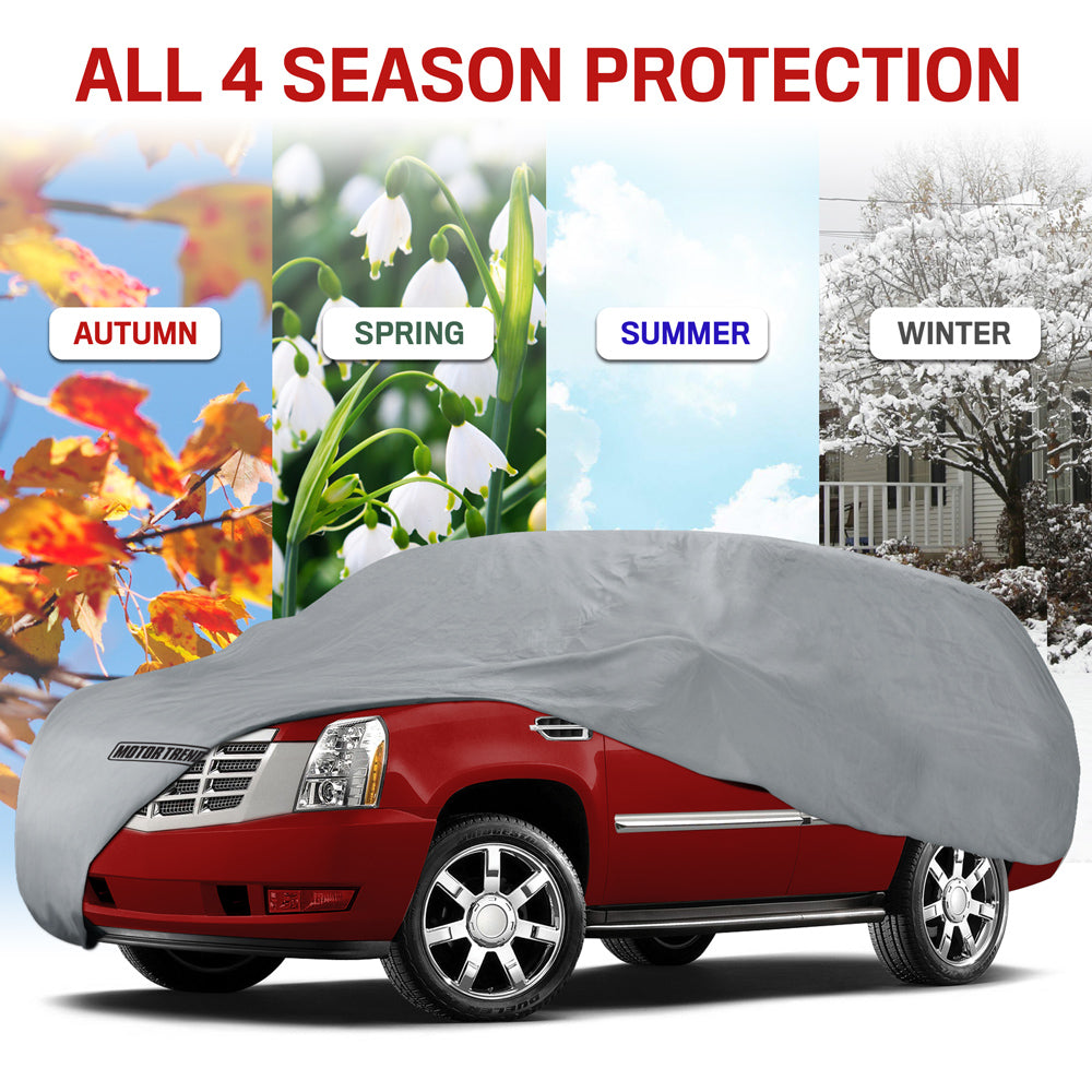 MotorTrend 4-Serie Premium Poly Lined Fahrzeugabdeckung für Autos, SUVs, LKW, Vans