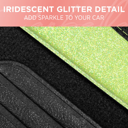 Carbella 4-Piece Sparkle Glitter Vorderbodenmatten und Hinterbodenmatten
