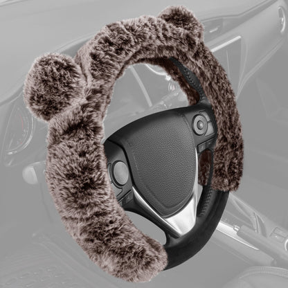 BDK Fur Lenkrad Abdeckung, Plüsch Faux Fur Fuzzy Lenkung Abdeckung für PKW Van SUV, Standardgröße passt Räder 14,5-15 im Durchmesser (Mehrere Farben und Stile)