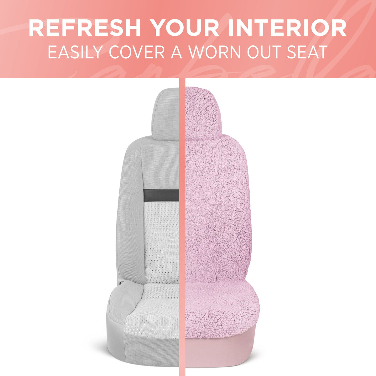 Carbella 2-Pack Plüsch Sherpa Fleece Vordersitzbezüge