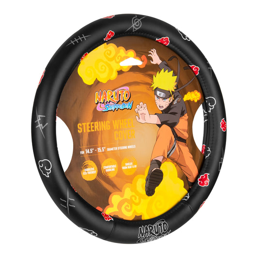 Naruto Shippuden Car Lenkrad Abdeckung, 15 Zoll Anime Lenkrad Abdeckung, gepolsterte Soft Comfortable Cover Anime Car Zubehör für Männer Frauen, Akatsuki
