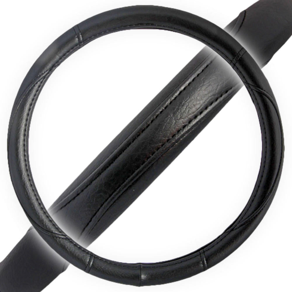 BDK Faux Leather Ergonomic Grip Steering Wheel Abdeckung (Fits 14.5' - 15.5')