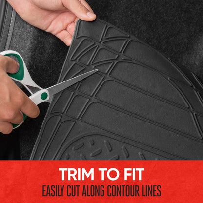 Motor Trend Heavy Duty Utility Cargo Liner Bodenmatten für Auto-Truck-SUV, Universal Trimmable to Fit, Faltbar, Cargo & Trunk All Weather Protection (Mehrere Farben)