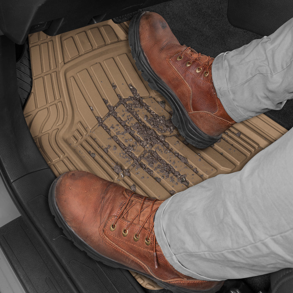 CAT 4-Piece ToughRide Gummi Vorderbodenmatten und Hinterbodenmatten - Heavy Duty, All Weather, Trimmen Sie, um zu passen